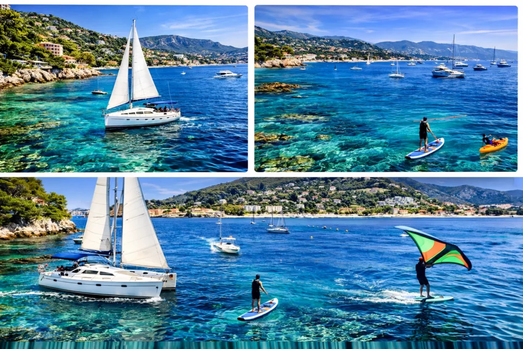 Différents sports nautiques