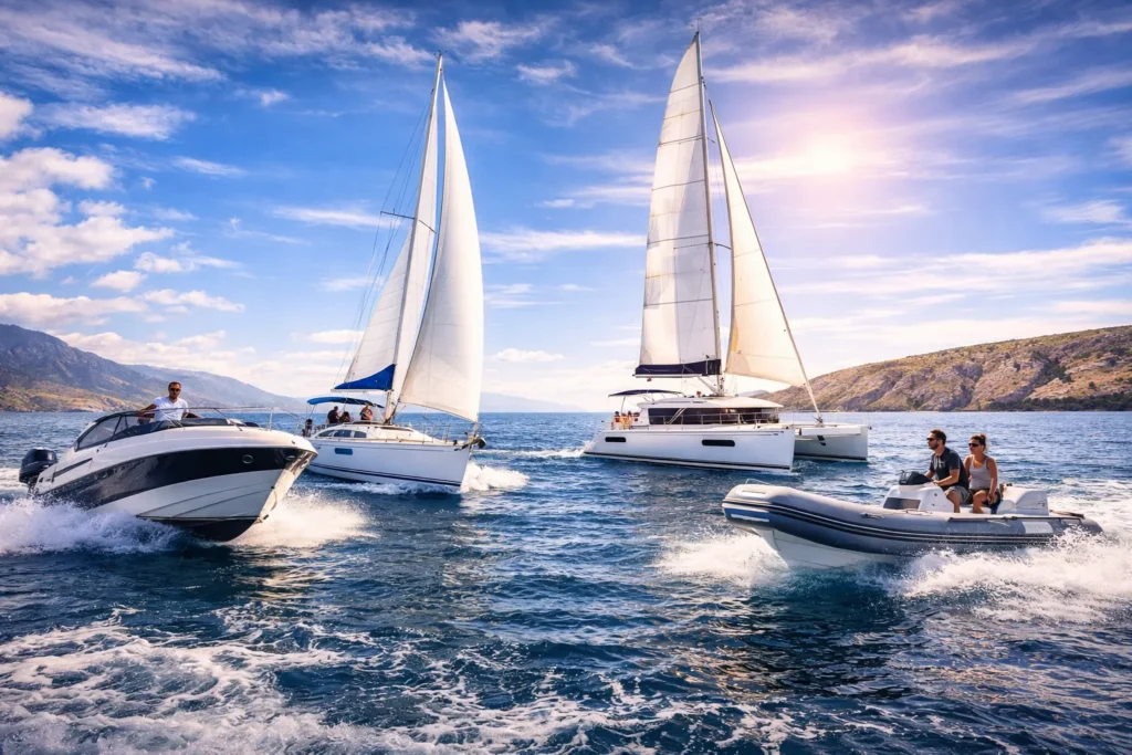 Les différents bateaux