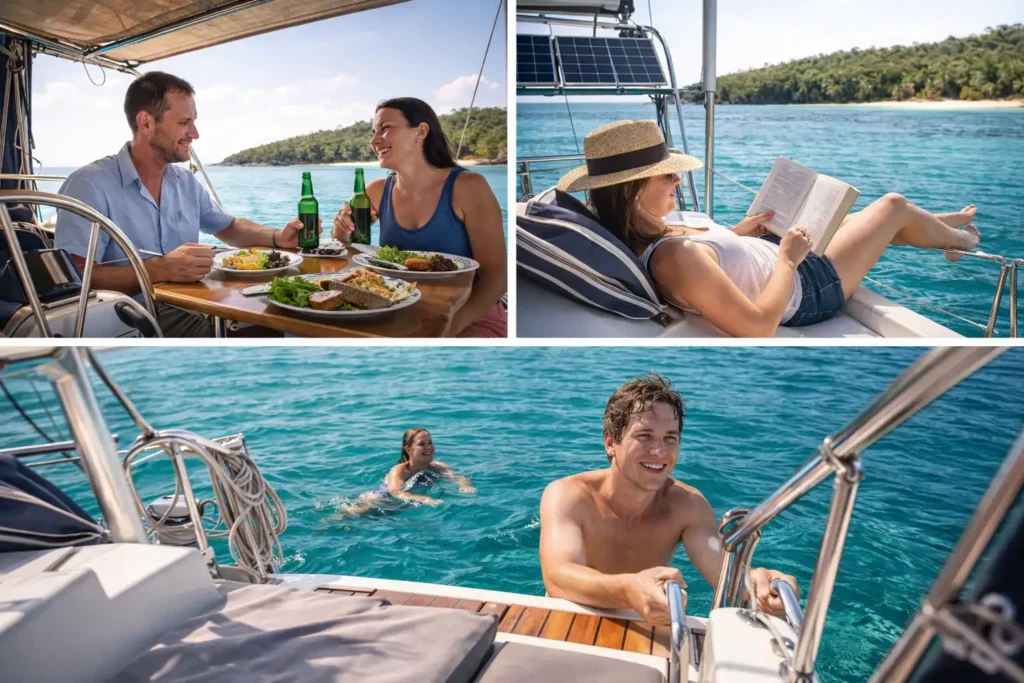 Vie quotidienne sur un voilier